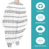 Bohemian Barber Cape - Salon Hair Cutting Cape for Women,Men,Kids,Adults,Boho Stripes Cream Tribal Folk Geometric Haircut Cape with Elastic Neckline Hairdressing Stylist Cape Gown Accessories view 2