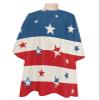 Burlap Red Blue Stripes Barber Cape - Salon Hair Cutting Cape for Women,Men,Kids,Adults,Independence Day Patriotic Star Haircut Cape with Elastic Neckline Hairdressing Stylist Cape Gown Accessories view 1