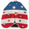 Burlap Red Blue Stripes Barber Cape - Salon Hair Cutting Cape for Women,Men,Kids,Adults,Independence Day Patriotic Star Haircut Cape with Elastic Neckline Hairdressing Stylist Cape Gown Accessories view 3
