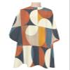 European Barber Cape - Salon Hair Cutting Cape for Women,Men,Kids,Adults,Abstract Rustic Multi Middle Century Geometric Patchwork Haircut Cape with Elastic Neckline Hairdressing Stylist Cape Gown view 1