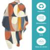 European Barber Cape - Salon Hair Cutting Cape for Women,Men,Kids,Adults,Abstract Rustic Multi Middle Century Geometric Patchwork Haircut Cape with Elastic Neckline Hairdressing Stylist Cape Gown view 2