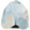 Gradient Marble Barber Cape - Salon Hair Cutting Cape for Women,Men,Kids,Adults,Modern Ombre Teal Turquoise Gold Haircut Cape with Elastic Neckline Hairdressing Stylist Cape Gown Accessories view 3