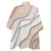 Abstract Ocean Seawaves Barber Cape - Salon Hair Cutting Cape for Women,Men,Kids,Adults,Modern Ombre Brown White Geometric Color Art Haircut Cape with Elastic Neckline Hairdressing Stylist Cape Gown view 1