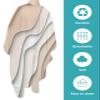 Abstract Ocean Seawaves Barber Cape - Salon Hair Cutting Cape for Women,Men,Kids,Adults,Modern Ombre Brown White Geometric Color Art Haircut Cape with Elastic Neckline Hairdressing Stylist Cape Gown view 2