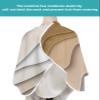 Abstract Ocean Seawaves Barber Cape - Salon Hair Cutting Cape for Women,Men,Kids,Adults,Modern Ombre Brown White Geometric Color Art Haircut Cape with Elastic Neckline Hairdressing Stylist Cape Gown view 4