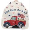 Red Farmhouse Truck Barber Cape - Salon Hair Cutting Cape for Women,Men,Kids,Adults,Independence Day Patriotic Flag Red Blue Haircut Cape with Elastic Neckline Hairdressing Stylist Cape Gown view 3