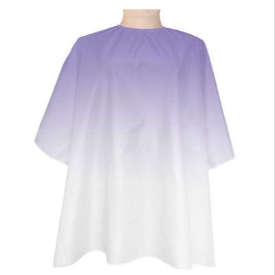 Abstract Modern Gradient Art Barber Cape - Salon Hair Cutting Cape for Women,Men,Kids,Adults,Ombre Purple White Color Haircut Cape with Elastic Neckline Hairdressing Stylist Cape Gown Accessories