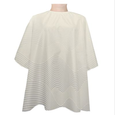 Geometric Stripes Barber Cape - Salon Hair Cutting Cape for Women,Men,Kids,Adults,Abstract modern Ombre Grey Color Haircut Cape with Elastic Neckline Hairdressing Stylist Cape Gown Accessories