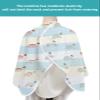 Cartoon Rainbows Barber Cape - Salon Hair Cutting Cape for Women,Men,Kids,Adults,Cute Funny Blue Geometric White Stripes Haircut Cape with Elastic Neckline Hairdressing Stylist Cape Gown Accessories view 4