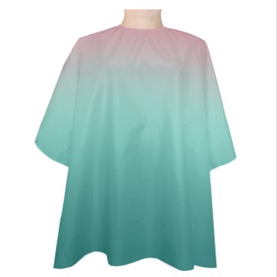 Ombre Green Pink Color Barber Cape - Salon Hair Cutting Cape for Women,Men,Kids,Adults,Abstract Modern Gradient Art Haircut Cape with Elastic Neckline Hairdressing Stylist Cape Gown Accessories