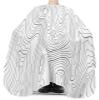 Geometric Barber Cape - Salon Hair Cutting Cape for Women,Men,Kids,Adults,Modern Abstarct Stripes Mountain Line Art Haircut Cape with Elastic Neckline Hairdressing Stylist Cape Gown Accessories view 3