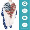 Rustic American Star Stripes Flag Barber Cape - Salon Hair Cutting Cape for Women,Men,Kids,Adults,Fourth-of-July Leopard Love Haircut Cape with Elastic Neckline Hairdressing Stylist Cape Gown view 2
