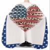 Rustic American Star Stripes Flag Barber Cape - Salon Hair Cutting Cape for Women,Men,Kids,Adults,Fourth-of-July Leopard Love Haircut Cape with Elastic Neckline Hairdressing Stylist Cape Gown view 3