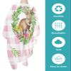 Easter Barber Cape - Salon Hair Cutting Cape for Women,Men,Kids,Adults,Pink Lattice Country Rustic Egg Rabbit Leaves Haircut Cape with Elastic Neckline Hairdressing Stylist Cape Gown Accessories view 2