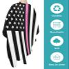 America Pink Black Flag Barber Cape - Salon Hair Cutting Cape for Women, Men, Kids, Adults, Country White Stars Haircut Cape with Adjustable Elastic Neckline Hairdressing Stylist Cape Gown Accessories view 2