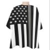 Country White Stars Barber Cape - Salon Hair Cutting Cape for Women,Men,Kids,Adults,Silver Grey Black Correctional Officer Flag Haircut Cape with Elastic Neckline Hairdressing Stylist Cape Gown view 1