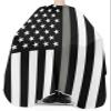 Country White Stars Barber Cape - Salon Hair Cutting Cape for Women,Men,Kids,Adults,Silver Grey Black Correctional Officer Flag Haircut Cape with Elastic Neckline Hairdressing Stylist Cape Gown view 3
