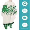 St. Patrick's Day Barber Cape - Salon Hair Cutting Cape for Women,Men,Kids,Adults,Green Shamrock Farmhouse Plaid Eucalyptus Haircut Cape with Elastic Neckline Hairdressing Stylist Cape Gown view 2