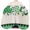 St. Patrick's Day Barber Cape - Salon Hair Cutting Cape for Women,Men,Kids,Adults,Green Shamrock Farmhouse Plaid Eucalyptus Haircut Cape with Elastic Neckline Hairdressing Stylist Cape Gown view 3