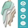 Abstract Modern Geometric Brown Art Barber Cape - Salon Hair Cutting Cape for Women,Men,Kids,Adults,Ombre Green White Ocean Seawaves,Haircut Cape with Elastic Neckline Hairdressing Stylist Cape Gown view 2