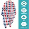 Red Blue Lattice Barber Cape - Salon Hair Cutting Cape for Women,Men,Kids,Adults,4th-of-July Independence Day Holiday Haircut Cape with Elastic Neckline Hairdressing Stylist Cape Gown Accessories view 2