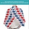 Red Blue Lattice Barber Cape - Salon Hair Cutting Cape for Women,Men,Kids,Adults,4th-of-July Independence Day Holiday Haircut Cape with Elastic Neckline Hairdressing Stylist Cape Gown Accessories view 4