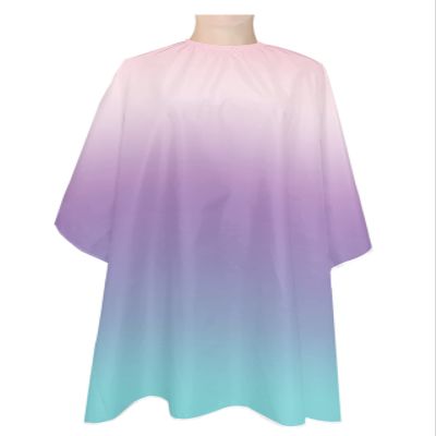 Coloredd Rainbow Barber Cape - Salon Hair Cutting Cape for Women,Men,Kids,Adults,Ombre Purple Pink Teal Color Art Haircut Cape with Elastic Neckline Hairdressing Stylist Cape Gown Accessories