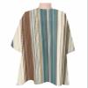 Teal Blue Green Striped Boho Barber Cape-Salon Hair Cutting Cape for Women,Men,Kids,Adults,Antique Southwestern Native Pattern Tribal Haircut Cape with Elastic Neckline Hairdressing Stylist Cape Gown view 1