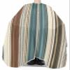 Teal Blue Green Striped Boho Barber Cape-Salon Hair Cutting Cape for Women,Men,Kids,Adults,Antique Southwestern Native Pattern Tribal Haircut Cape with Elastic Neckline Hairdressing Stylist Cape Gown view 3