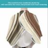 Teal Blue Green Striped Boho Barber Cape-Salon Hair Cutting Cape for Women,Men,Kids,Adults,Antique Southwestern Native Pattern Tribal Haircut Cape with Elastic Neckline Hairdressing Stylist Cape Gown view 4
