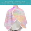 Colorful Tie-Dye Barber Cape - Salon Hair Cutting Cape for Women,Men,Kids,Adults,Ombre Rainbow Gradient Swirl Aesthetic Art Haircut Cape with Elastic Neckline Hairdressing Stylist Cape Gown view 4