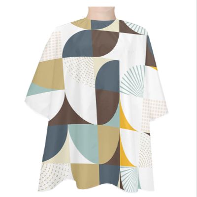 Barber Cape - Salon Hair Cutting Cape for Women,Men,Kids,Adults,Modern Abstract Vintage Middle Century Haircut Cape with Adjustable Elastic Neckline Hairdressing Stylist Cape Gown Accessories
