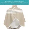 Country Rustic Stripes Barber Cape - Salon Hair Cutting Cape for Women,Men,Kids,Adults,Khaki White Geometric Line Luxurious Art Haircut Cape with Elastic Neckline Hairdressing Stylist Cape Gown view 4