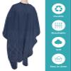 Navy Blue Barber Cape - Salon Hair Cutting Cape for Women,Men,Kids,Adults,Abstract Minimalistic Geometric Stripes Haircut Cape with Elastic Neckline Hairdressing Stylist Cape Gown Accessories view 2