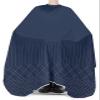 Navy Blue Barber Cape - Salon Hair Cutting Cape for Women,Men,Kids,Adults,Abstract Minimalistic Geometric Stripes Haircut Cape with Elastic Neckline Hairdressing Stylist Cape Gown Accessories view 3