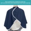 Navy Blue Barber Cape - Salon Hair Cutting Cape for Women,Men,Kids,Adults,Abstract Minimalistic Geometric Stripes Haircut Cape with Elastic Neckline Hairdressing Stylist Cape Gown Accessories view 4