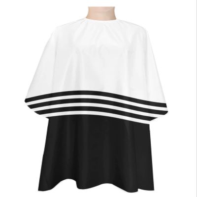 Stripes Black Barber Cape - Salon Hair Cutting Cape for Women,Men,Kids,Adults,Abstract Modern Art Modern Geometric Whie Haircut Cape with Elastic Neckline Hairdressing Stylist Cape Gown Accessories