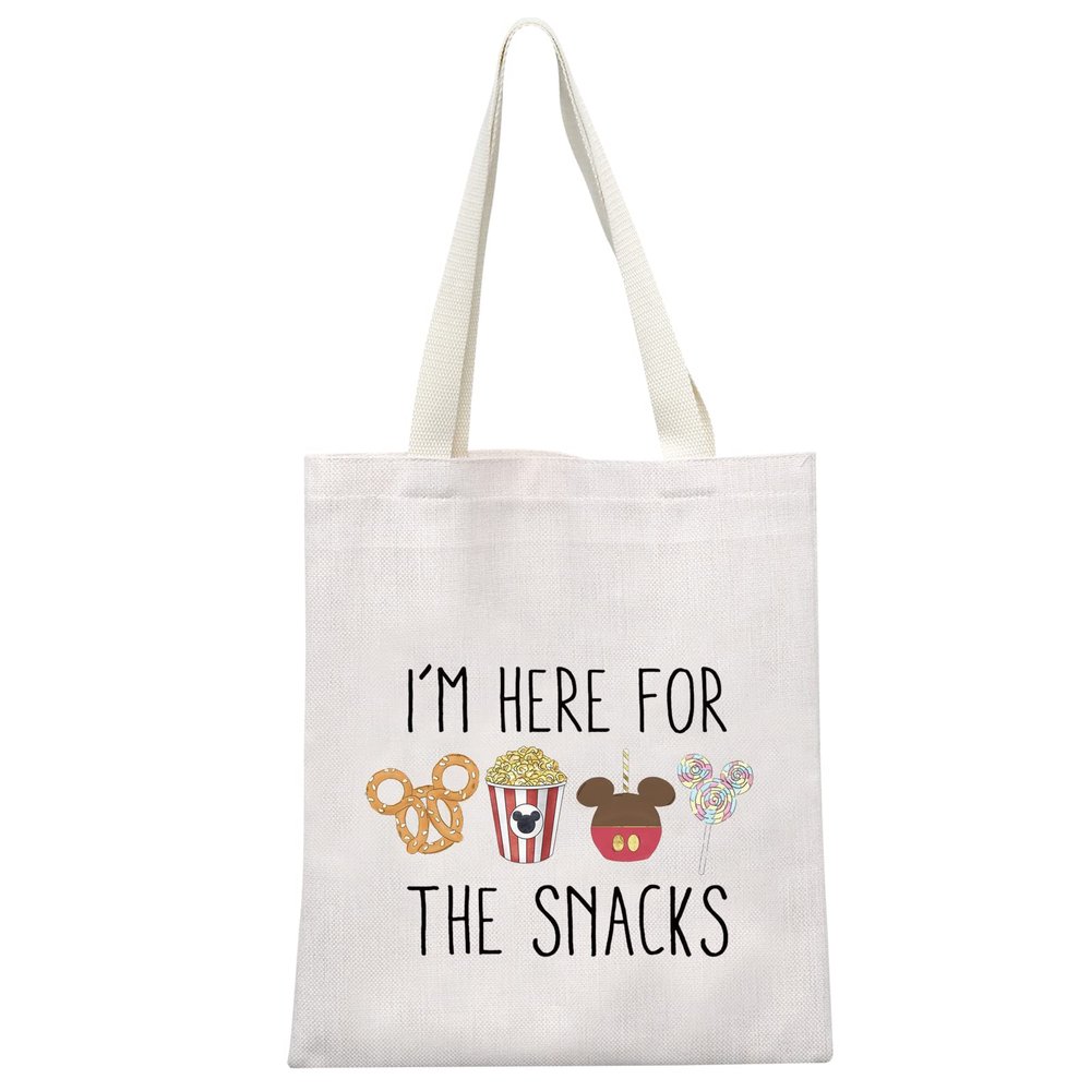 GJTIM Snacks Lover Gift Family Vacation Gift Snacks Travel Bag Im Here For The Snacks Makeup Bag (For The Snacks Tote)