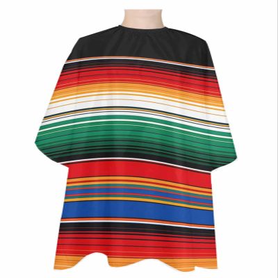 Abstract Mexico Barber Cape - Salon Hair Cutting Cape for Women, Men, Kids, Adults, Ombre Moderb Stripes Art Haircut Cape with Adjustable Elastic Neckline Hairdressing Stylist Cape Gown Accessories