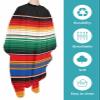 Abstract Mexico Barber Cape - Salon Hair Cutting Cape for Women, Men, Kids, Adults, Ombre Moderb Stripes Art Haircut Cape with Adjustable Elastic Neckline Hairdressing Stylist Cape Gown Accessories view 2