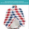 Buffalo Plaid Check Barber Cape - Salon Hair Cutting Cape for Women,Men,Kids,Adults,Red Blue Independence Day Holiday Haircut Cape with Elastic Neckline Hairdressing Stylist Cape Gown Accessories view 4