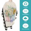 French Country Daisies Flower Barber Cape - Salon Hair Cutting Cape for Women,Men,Kids,Adults,Farmhouse Rustic Sunflowers Plaid Plants Haircut Cape with Elastic Neckline Hairdressing Stylist Cape Gown view 2