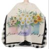 French Country Daisies Flower Barber Cape - Salon Hair Cutting Cape for Women,Men,Kids,Adults,Farmhouse Rustic Sunflowers Plaid Plants Haircut Cape with Elastic Neckline Hairdressing Stylist Cape Gown view 3