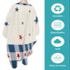 Blue Red Stars Barber Cape - Salon Hair Cutting Cape for Women,Men,Kids,Adults,Independence Day Burlap Buffalo Plaid Haircut Cape with Elastic Neckline Hairdressing Stylist Cape Gown Accessories view 2