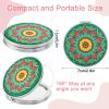 Berlune 10 Pcs Mandala Pocket Mirror Mini Travel Compact Makeup Mirrors Purses Accessories Hand Folding Beauty Mandala Designs Cosmetic Mirror Double-Sided 2 x Magnifying Supply for Girls Women view 3