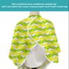 Abstract Modern Barber Cape - Salon Hair Cutting Cape for Women,Men,Kids,Adults,Yellow Green Geometriy Lines Minimalist Art Haircut Cape with Elastic Neckline Hairdressing Stylist Cape Gown view 4