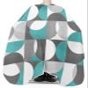 Abstract Aqua Barber Cape - Salon Hair Cutting Cape for Women, Men, Kids, Adults, Modern Grey White Geometric Haircut Cape with Adjustable Elastic Neckline Hairdressing Stylist Cape Gown Accessories view 3
