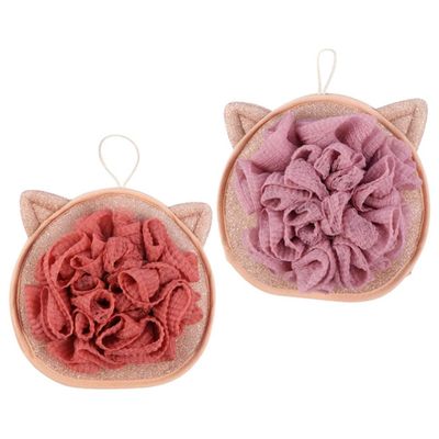 FOMIYES 2pcs Double-Sided Bath Exfoliating Body Skin Cleaning Tools Lightweight Mesh Shower Sponge for for Back and Full Body Use for All Occasions