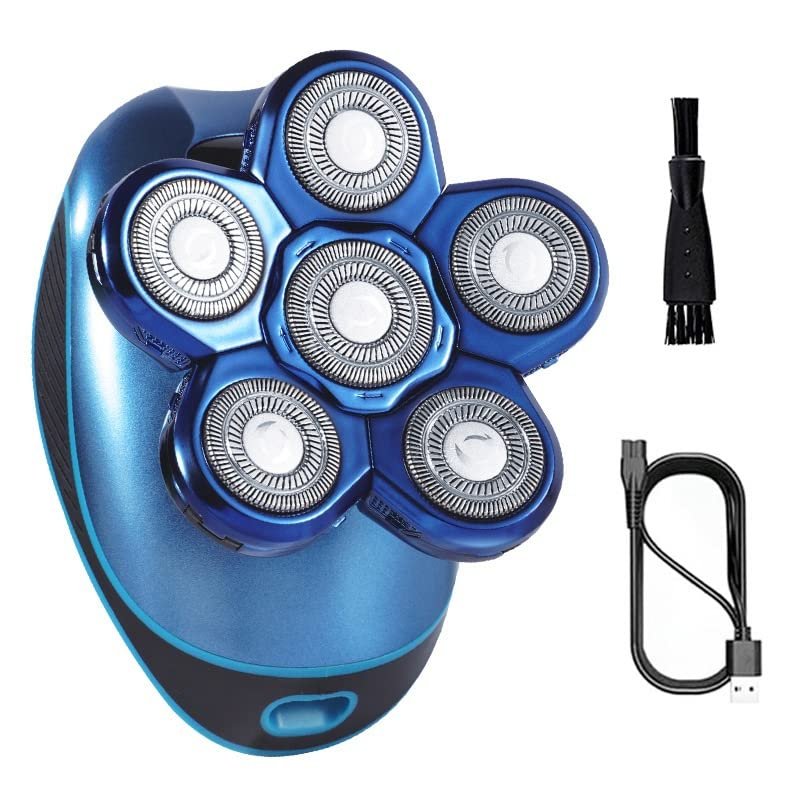 Electric Razor for Men, Wet Dry Electric Shaver Face Electric Razor for Men Rotary Beard Shaving Machine Bald Head Electronic Facial Grooming Kit