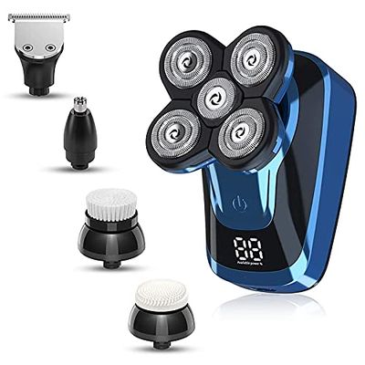 Electric Razor for Men, 5 In 1 Facial&body Waterproof Men Grooming Set Electric Shaver Hair Trimmer Electric Razor Beard Bald Shaving Machine Rechargeable